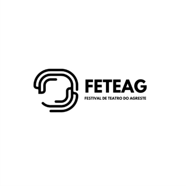 Feteag Logotipo do FETEAG – Festival de Teatro do Agreste, em preto e branco.